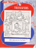 1960s VTG Aunt Martha's Embroidery Transfer 3300 Uncut Judy & Jerry DOW Motifs