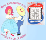 1940s Aunt Marthas Embroidery Transfer 3340 FF Ring Around the Rosie Crib Quilt