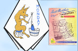 1960s Vintage Aunt Martha's Embroidery Transfer 3415 Uncut Donkey DOW Tea Towels - Vintage4me2