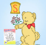 1960s Aunt Martha's Embroidery Transfer 3604 Uncut DOW Playful Pup Tea Towels - Vintage4me2