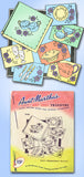 1960s VTG Aunt Martha's Embroidery Transfer 3640 Uncut Dish Tea Towel Motifs - Vintage4me2