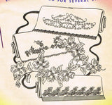 1960s Uncut Aunt Marthas Embroidery Transfer 3678 Pretty Floral Pillowcases