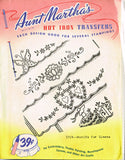 1960s Uncut Aunt Marthas Embroidery Transfer 3714 Garden Girl Floral Pillowcases