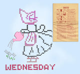 1940s Aunt Martha's Embroidery Transfer 8602 Uncut X-Stitch Sunbonnet Sue Towels - Vintage4me2