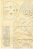 1950s VTG Aunt Martha's Embroidery Transfer 9180 Uncut DOW Kitten Tea Towels