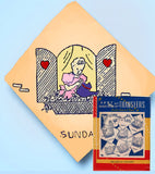 1940s VTG Aunt Martha's Embroidery Transfer 9330 Uncut Window Bride Tea Towels