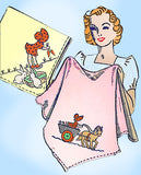 1950s VTG Aunt Martha's Embroidery Transfer 9342 Uncut Farmette DOW Tea Towels