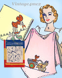 1950s VTG Aunt Martha's Embroidery Transfer 9342 Uncut Farmette DOW Tea Towels