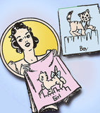 1940s Kitty Romance Tea Towel Embroidery Transfer Uncut Aunt Martha 9351 - Vintage4me2