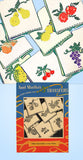 1950s VTG Aunt Martha's Embroidery Transfer 9360 Uncut X-Stitch Fruit Tea Towels