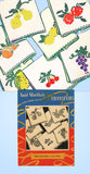 1950s VTG Aunt Martha's Embroidery Transfer 9360 Uncut X-Stitch Fruit Tea Towels
