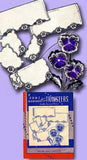 1950s Vintage Aunt Marthas Embroidery Transfer 9372 Uncut Pansy Pillowcases ORIG