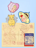 1950s VTG Aunt Martha's Embroidery Transfer 9374 Uncut Boy and Gal Potholder Set
