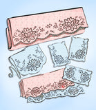1950s Uncut Aunt Marthas Embroidery Transfer 9607 Pretty Waterlilies Pillowcase Motifs