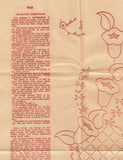 1940s Aunt Marthas Embroidery Transfer 9716 Uncut Bird & Flower Pillowcase Motifs