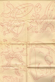 1950s VTG Aunt Martha's Embroidery Transfer 9819 Uncut Dancing Anthro Dishes