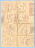 1950s VTG Aunt Martha's Embroidery Transfer 9819 Uncut Dancing Anthro Dishes