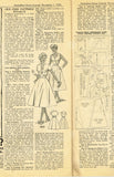 1950s Australian Home Journal Magazine & 3 Dress Patterns Nov 1954 Size 36 B