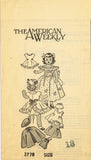 1940s Original Vintage American Weekly Sewing Pattern 3778 18in Doll Clothes