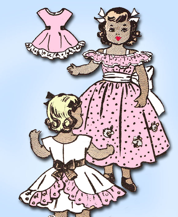 1940s Original Vintage American Weekly Sewing Pattern 3778 18in Doll Clothes