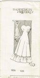 1940s Original Vintage American Weekly Pattern 3826 Misses Sweetheart Slip 38 B