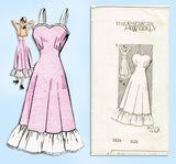 1940s Original Vintage American Weekly Pattern 3826 Misses Sweetheart Slip 38 B