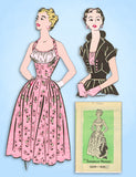 1950s Vintage Mail Order Sewing Pattern 3839 Uncut Misses Halter Dress Size 34 B
