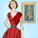1950s Vintage American Weekly Sewing Pattern 3866 Uncut Misses Easy Dress Sz 30B
