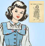 1940s Vintage Mail Order Sewing Pattern 3869 Uncut Toddler Girls Jumper Dress Size 6 - Vintage4me2