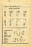 1940s Vintage American Weekly Sewing Pattern 3872 Misses Weskit Vest Sz 34 Bust