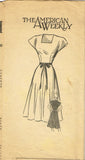 1940s Vintage American Weekly Sewing Pattern 3873 Simple Misses Dress Sz 36 Bust