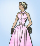 1950s Vintage American Weekly Sewing Pattern 3878 Uncut Cocktail Dress Size 31 B