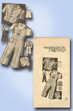 1940s Vintage Mail Order Pattern 3879 Uncut Toddlers Overalls Jacket & Cap Sz 3
