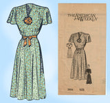 Mail Order 3884: 1940s Plus Size Womens Dress 52 Bust Vintage Sewing Pattern
