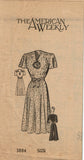 Mail Order 3884: 1940s Plus Size Womens Dress 52 Bust Vintage Sewing Pattern