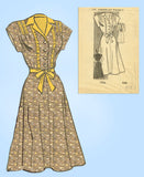American Weekly 3906: 1950s Plus Size Dress Sz 40 Bust Vintage Sewing Pattern - Vintage4me2
