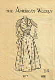 1950s Vintage Mail Order Sewing Pattern 3917 Gorgeous Wrap Around Sun Dress 32 B