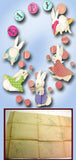 1930s Vintage Betty Burton Embroidery Transfer 13 Uncut Bunny Crib Quilt Motifs