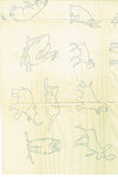 1930s Betty Burton Embroidery Transfer 1582 Uncut Redwork Animal Motifs for Kids