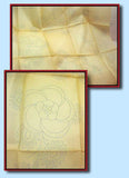 1930s Beautiful Betty Burton Big Flower Bolster Embroidery Transfer Uncut 1605 - Vintage4me2