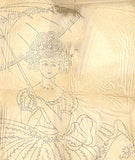 1920s Uncut Betty Burton Crinoilne Lady Bedspread Hot Iron Transfer 1668