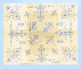 1920s Betty Burton Art Deco Flourish Pillowcases Uncut Embroidery Transfer 1940