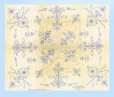 1920s Betty Burton Art Deco Flourish Pillowcases Uncut Embroidery Transfer 1940