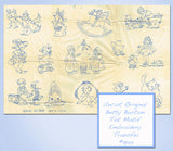 1930s Betty Burton Hot Iron Embroidery Transfer 1944 Uncut Darlin Nursery Motifs - Vintage4me2
