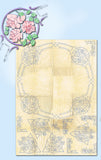 1930s Transfer Beautiful Betty Burton Rose Table Cloth Uncut ORIGINAL #1949 - Vintage4me2