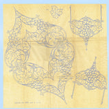 1930s Betty Burton Grape Motifs for Pillowcases Uncut Embroidery Transfer 1964