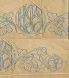 1920s Vintage Betty Burton Embroidery Transfer 1969 Uncut His & Hers Pillowcases