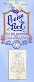 1940s Betty Burton Embroidery Transfer 1972 Praise the Lord and Pass the Ammo