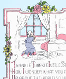 1920s Vintage Betty Burton Embroidery Transfer 1972 Twinkle Little Star Picture - Vintage4me2