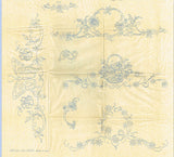 1920s Betty Burton Art Nouveau Floral Pillowcases Uncut Embroidery Transfer 2004 - Vintage4me2